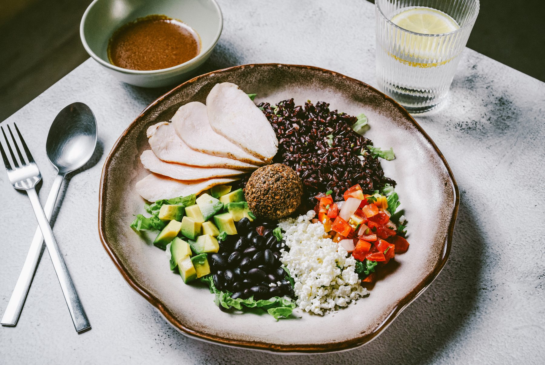 Healthy organic bowl by Slice Wellbeing served at Breathe Phuket